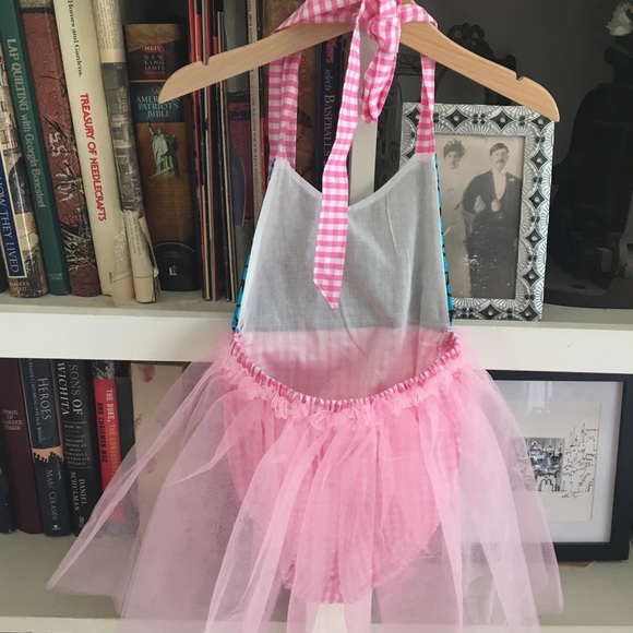 ๐งโโ๏ธ Little Mermaid Blue & Pink Romper W/ Tulle - Picture 2 of 3